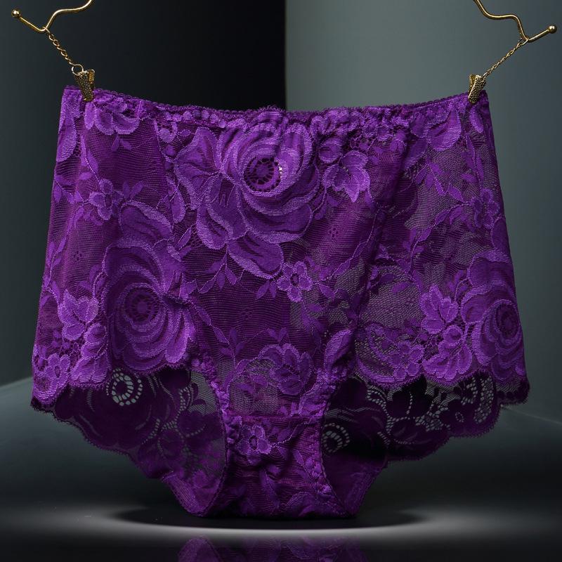 Übergröße High Waist Spitzen-Slips - Nahtlose Bauchweg-Slips (90-300 Jin)