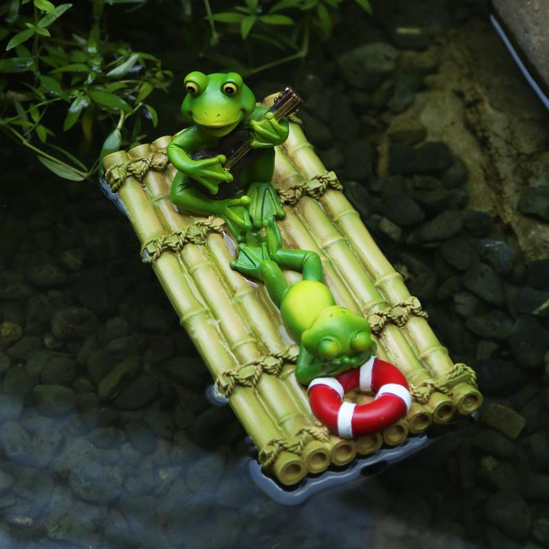 1 szt. Urocza Pływająca Żółw Ozdoba Ogrodowa - Rustykalna Żywiczna Figurka Zwierzęca do Dekoracji Stawu i Podwórka, Idealna na Święto Dziękczynienia