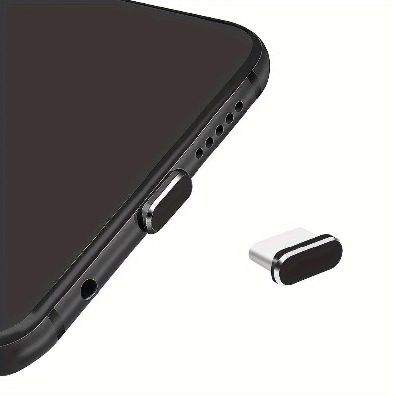 4pcs Phone Dust Plugs, Comes with Cleaning Brush - Metal Phone Charging Port Cover/Dust Plug,mobile Phone Decorations Suitable for Type-c Connectors