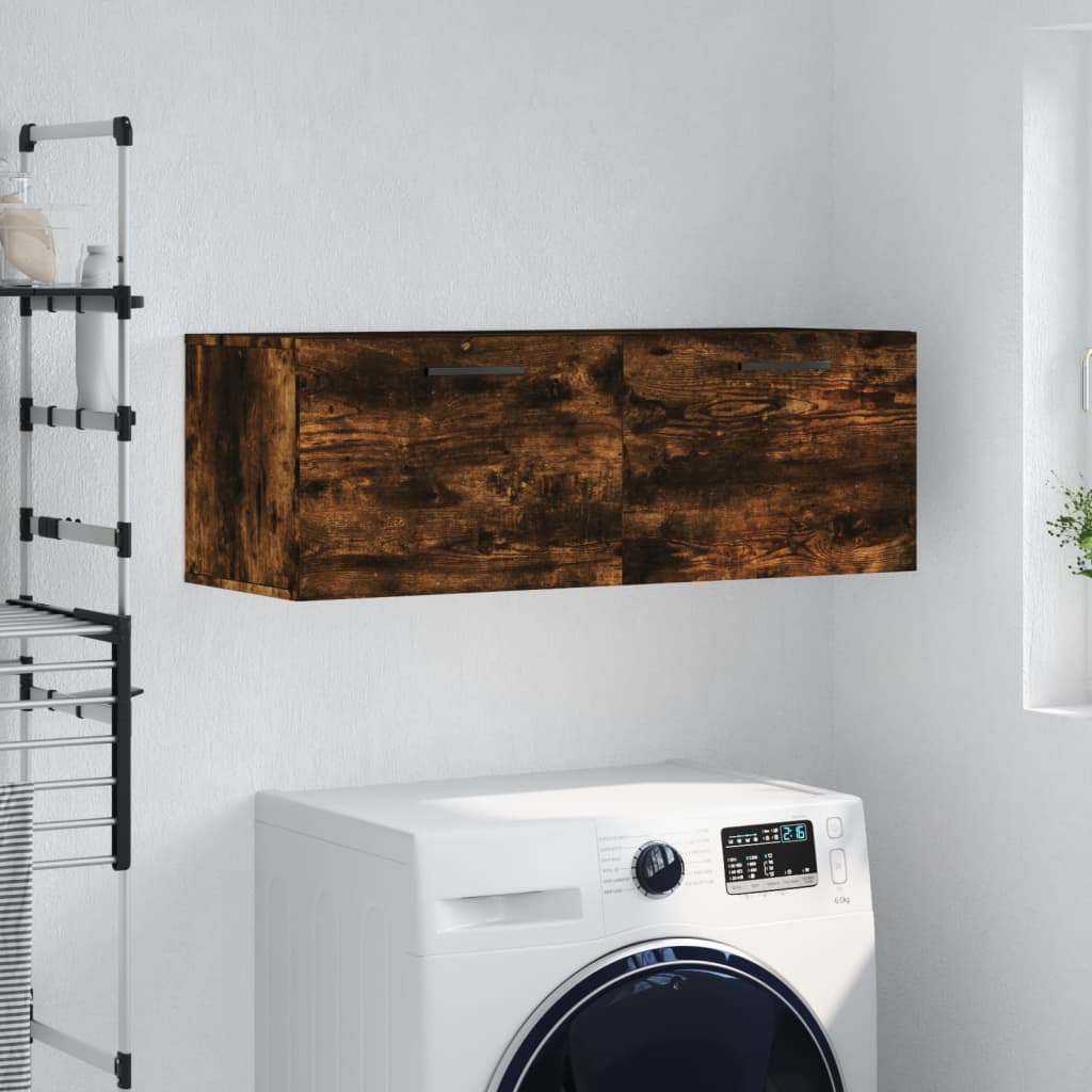 Wall Cabinet Smoked Oak 100 x 36.5 x 35 cm Particleboard