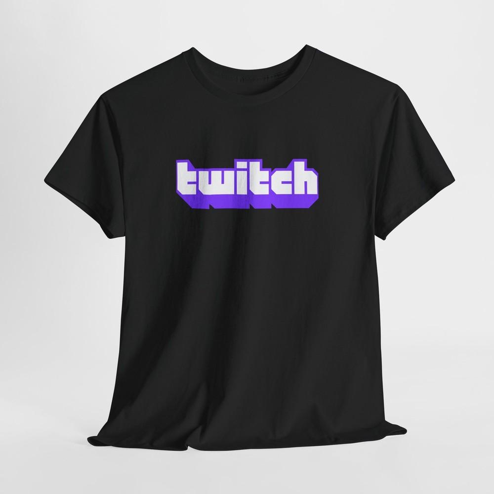

Twitch Black T-Shirt – Unisex Streaming Platform Logo Tee for Men or Women 4XL