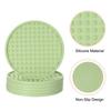 6pcs Silicone Drink Coasters with Holder Non-Slip Coasters Drinks Heat Resistant Cup Dish Drying Mat Tabletop Protection