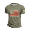 Men's Holiday Print Round Neck Short Sleeve Top Casual Sports Top