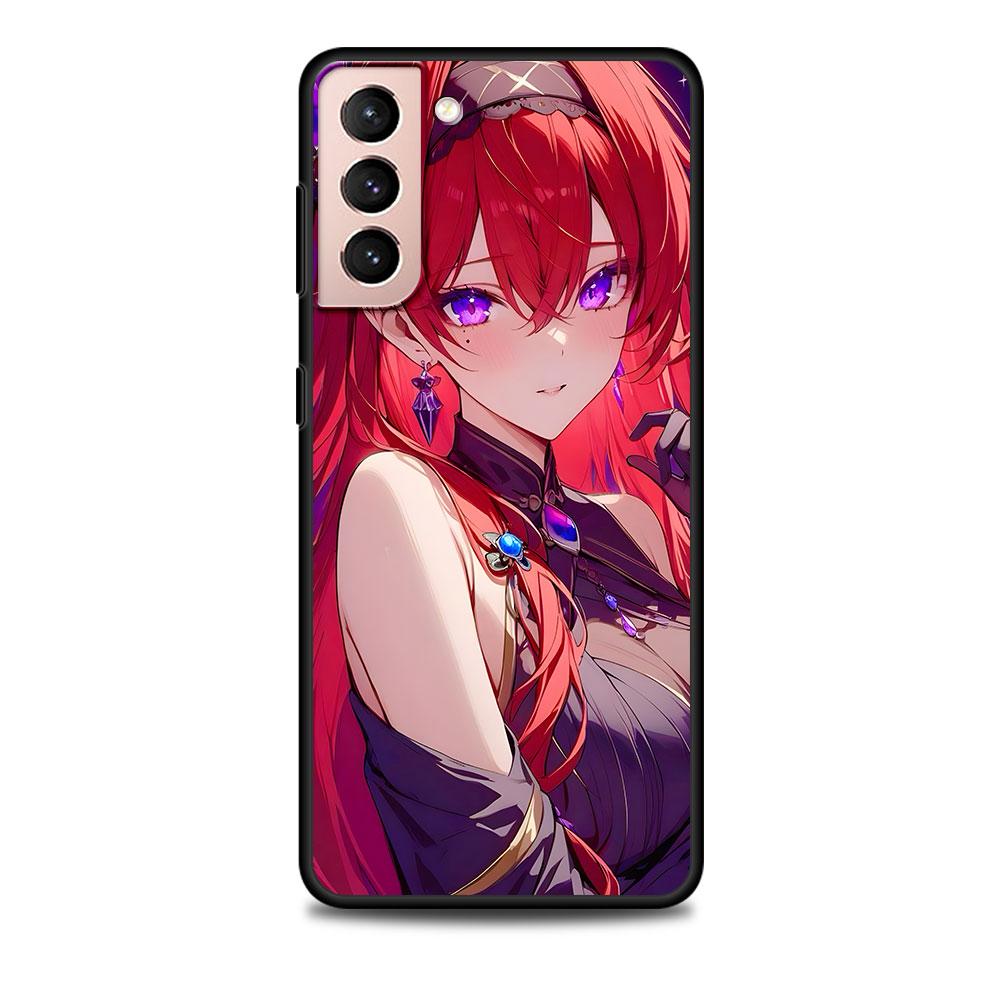 Yinlin Wuthering Waves Case for Samsung Galaxy S23 S10e S10 S21 FE S22 S9 S24 Ultra S20 Plus Soft Black TPU Phone Cover Bumper