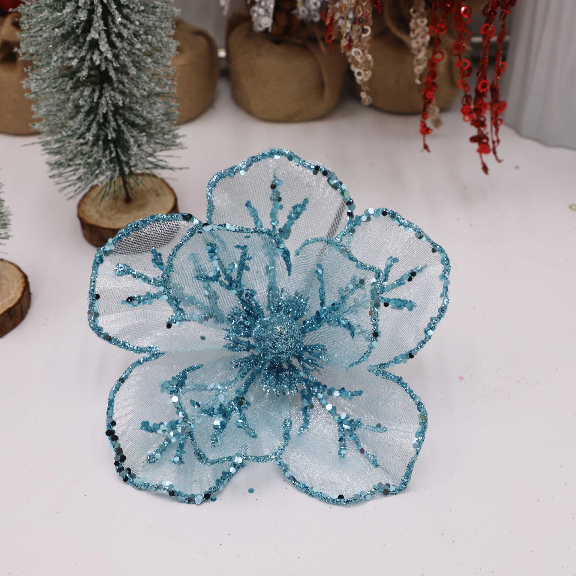 

Имитация ручной работы Рождественские цветочные украшения и свадебные аксессуары синий