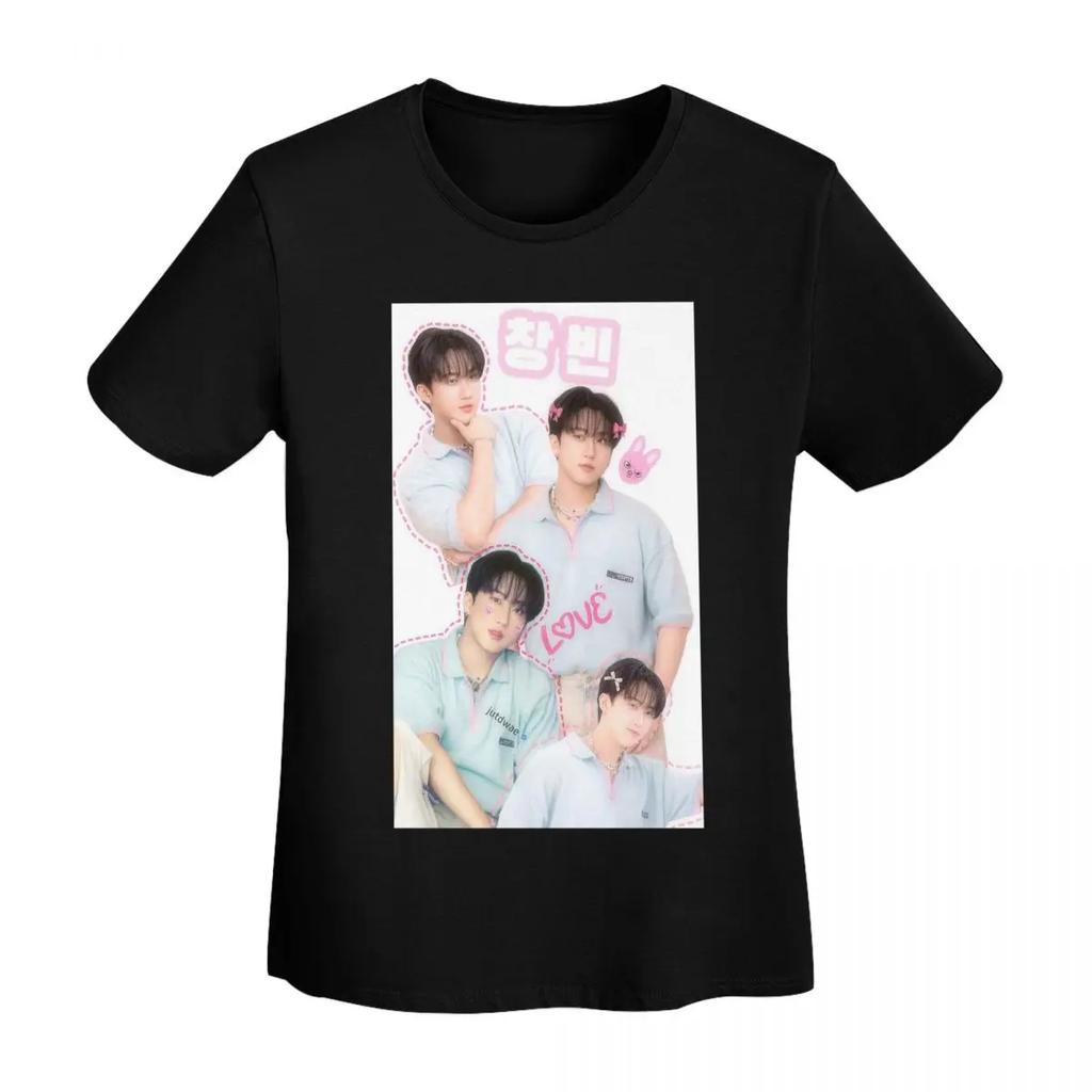 New Seo Changbin TShirt Women Short Sleeve T Shirts Round Neck Clothing Cotton Summer Tees Streetwear