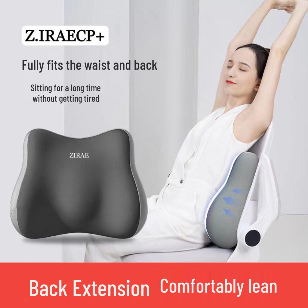Memory Foam Lumbar Support Pillow for Office Chair: Ergonomic Cushion for Long Sitting and Back/Waist Protection