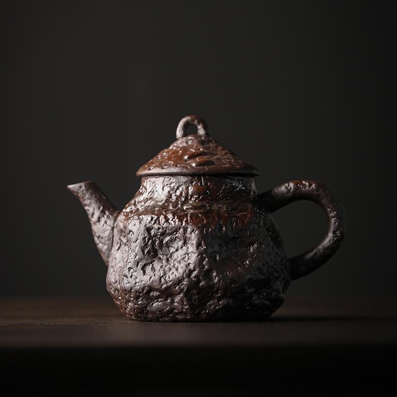 Rock Mine Handmade Teapot Household Single Pot Chinese Crude Pottery With Filter Kung Fu Tea Set Small Teapot