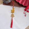 Chinese  Year 2027 Goat Hanging Ornaments Gold Lucky Design Red Tassels For Spring Festival Home Wall Decor