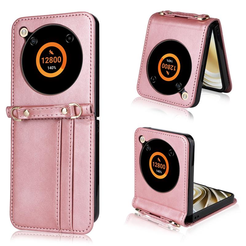 Custodia in Pelle per Telefono ZTE Nubia Flip G Copertina Portafoglio Con Cordino Porta Carte Funda Coque