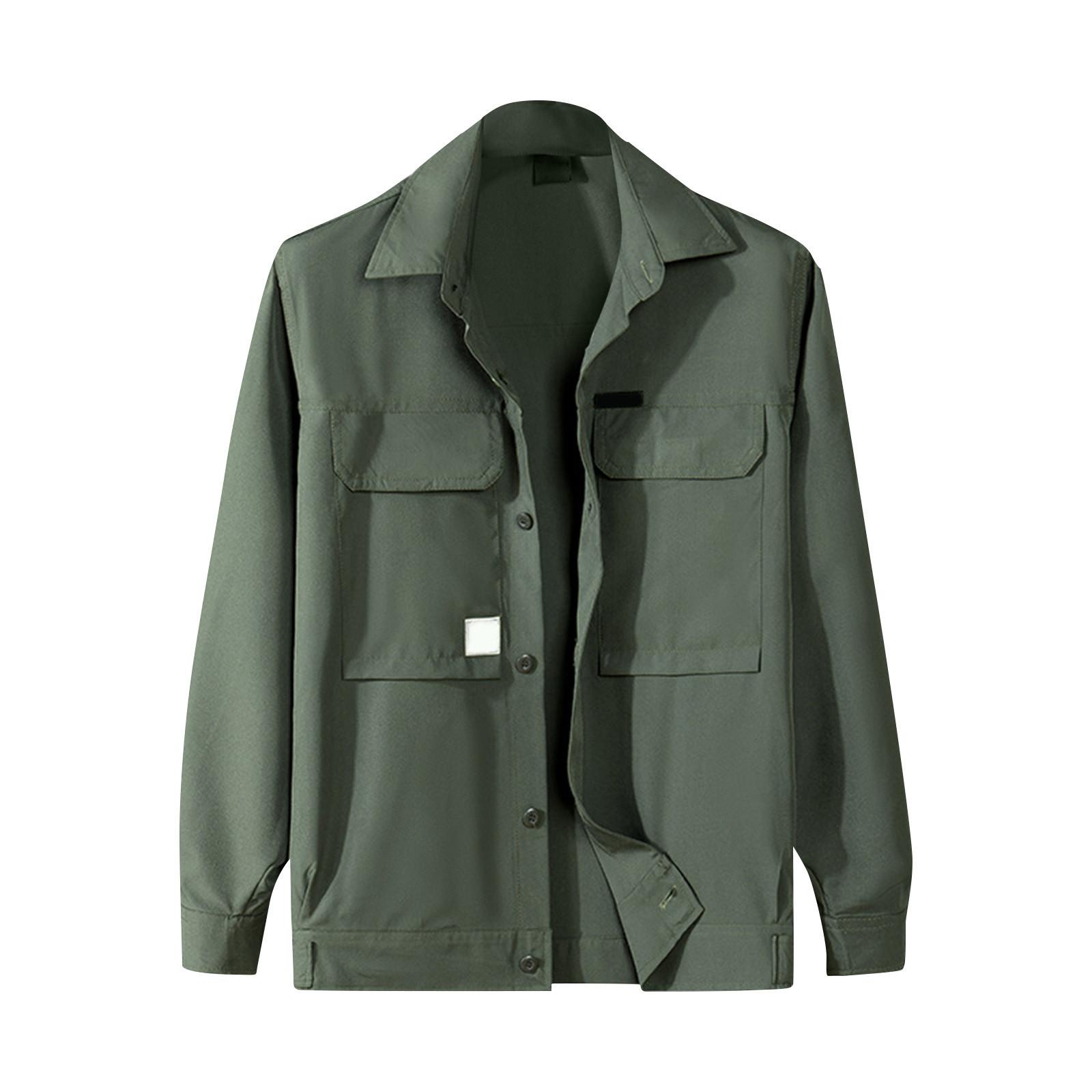 

Мужская эластичная рабочая куртка Мужская легкая быстросохнущая повседневная износостойкая куртка для улицы XXXL зелёный