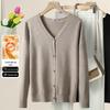 SNOWFLYING Women's Loose Fit V-Neck Knit Cardigan