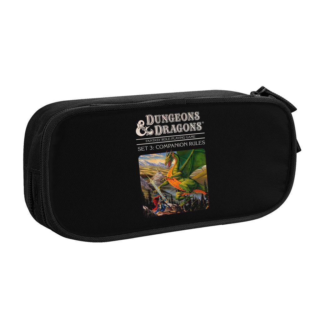 Dungeons & Dragons D&D Kawaii Pencil Case Girl Boy Large Capacity Fantasy Role Playing Game Pencil Pouch School Accessories