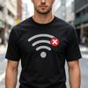Funny No Internet Wifi Print Tshirt Premium Soft Cotton Casual Daily Unisex Tee Y2k Top