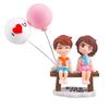 Anime Couples For Car Ornament Model Cute Kiss Balloon Figure Auto Interior Decoration Pink Dashboard Figurine Accessories Y8H2