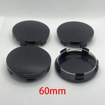 4Pcs/Set 60mm ABS Car Wheel Hub Center Cap Cover Black Silver Universal Vehicle Rims Dust- Proof Cover Hubcaps Hub Center Cover