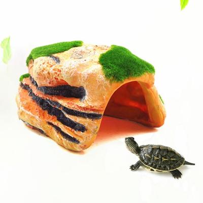 Kreativ 1 Stück Harz Künstliches Moos Reptilienhöhle Eidechsenhöhle Schlangenschlafhöhle Schildkrötenschutz