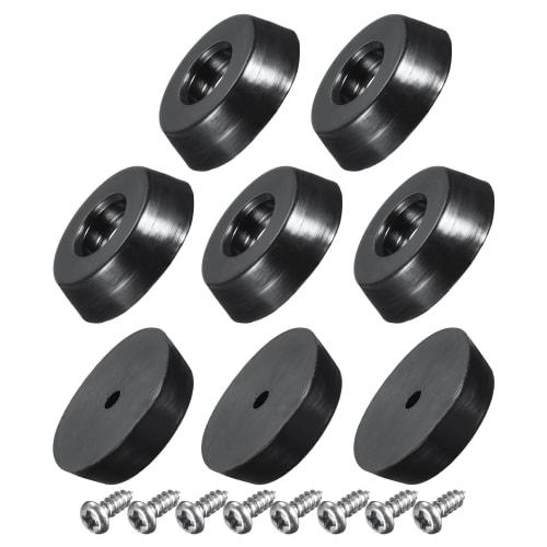 

uxcell Round Rubber Bumper Feet with Stainless Steel Screws and Washers for Furniture, Electronics, and Anti-Slip, 18mm W x 5mm H, 8 Pieces