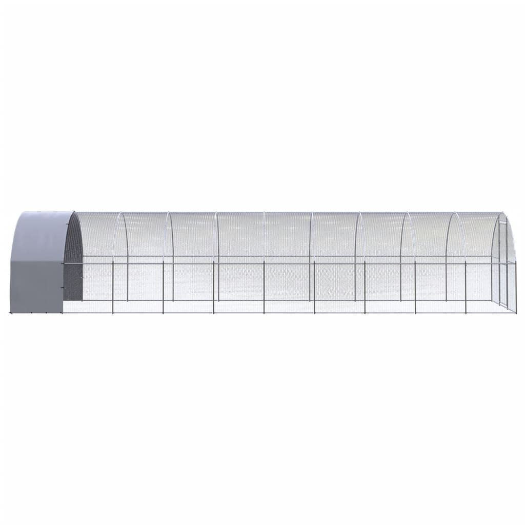 Vidaxl Outdoor Chicken Coop, 3X10X2 M, Galvanized Steel