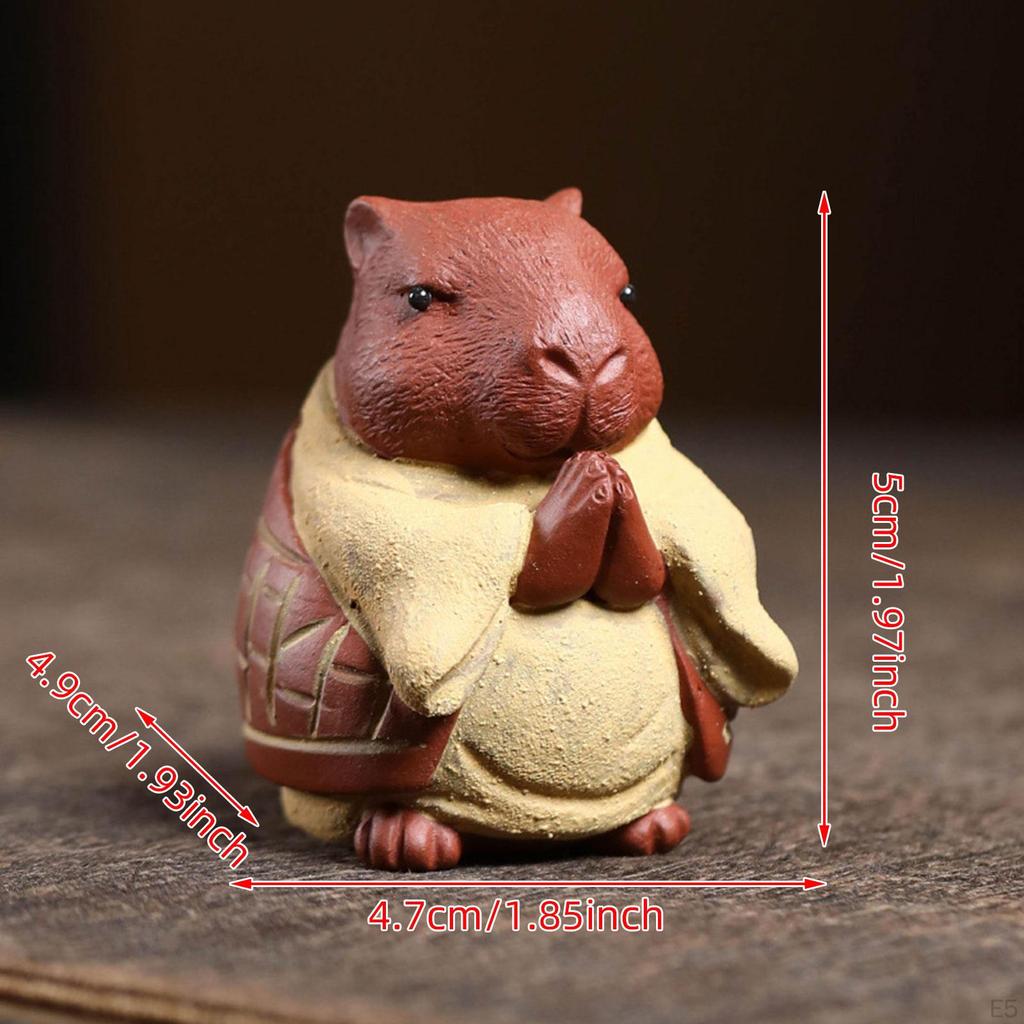Capybara Figurine for Tea Ceremony Decoration On Desk Or Shelf