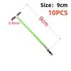 10Pcs T-Shape 3 Way Rolling Fishing Swivel Cross Line Steel Wire Leader Arm Fluorescent Balance Connector Saltwater Rig Tackle