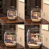 NEW Plastic Clear Round Fish Bowl Aquarium Keeper Tank Vase Pot Biotope Aquariums Tabletop Ecological Fish Tank Fall-resistant