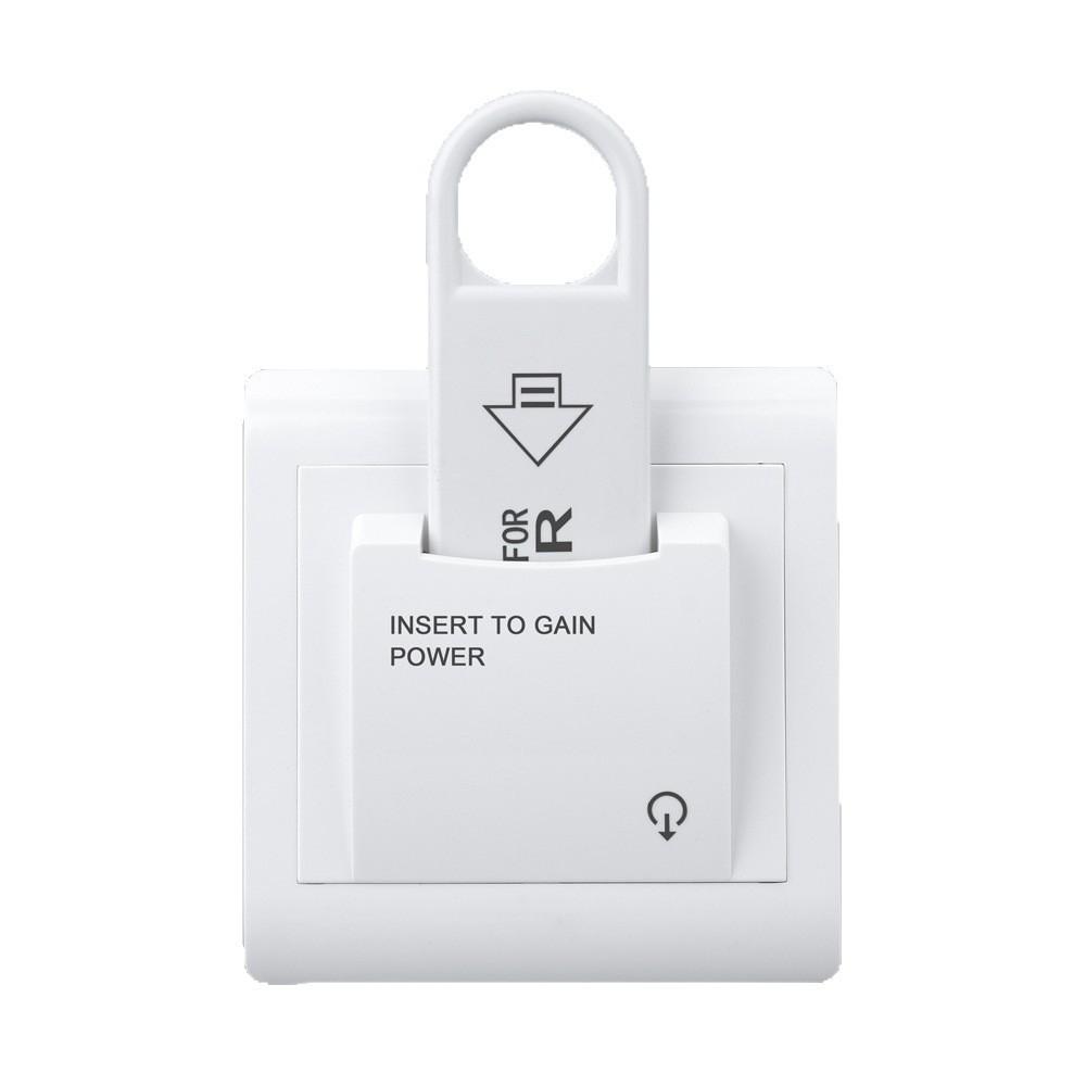 White Energy Saving Switch 40A Insert Key Switch Smart Hotel Card Switch Access Control System