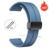 Magnetic Silicone Watch Strap 18mm 20mm 22mm Bracelet Magnetic Metal Buckle Wristband Quick Release Men Women Band Accessories