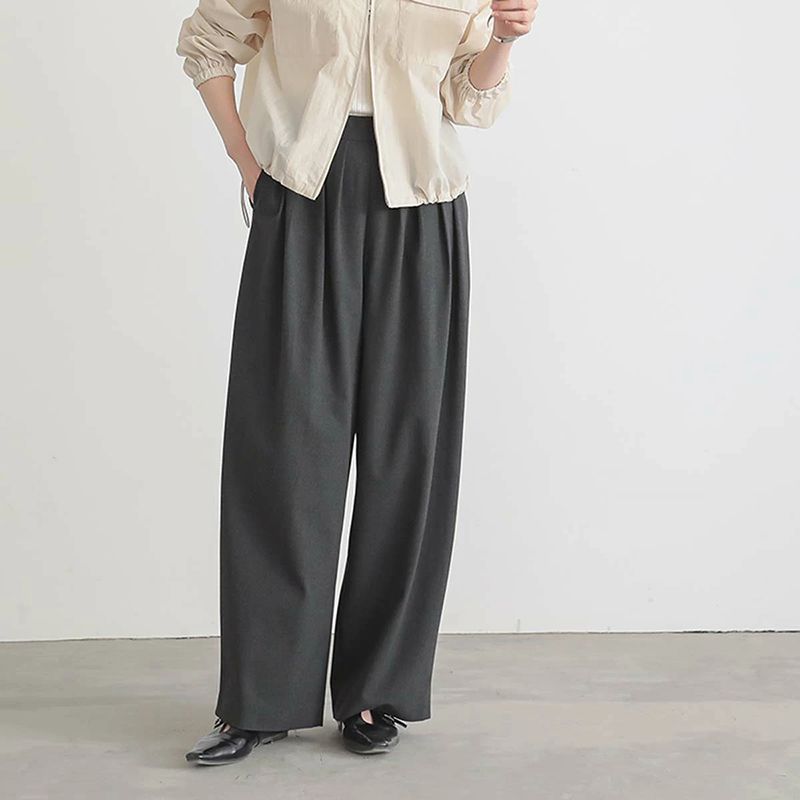Summer New Arrival Women's Clothes Casual Pants 3 Colors Minimalist Easiest for Match Small Loose Pants Pants High Waist Loose-Fitting Slimming Pants