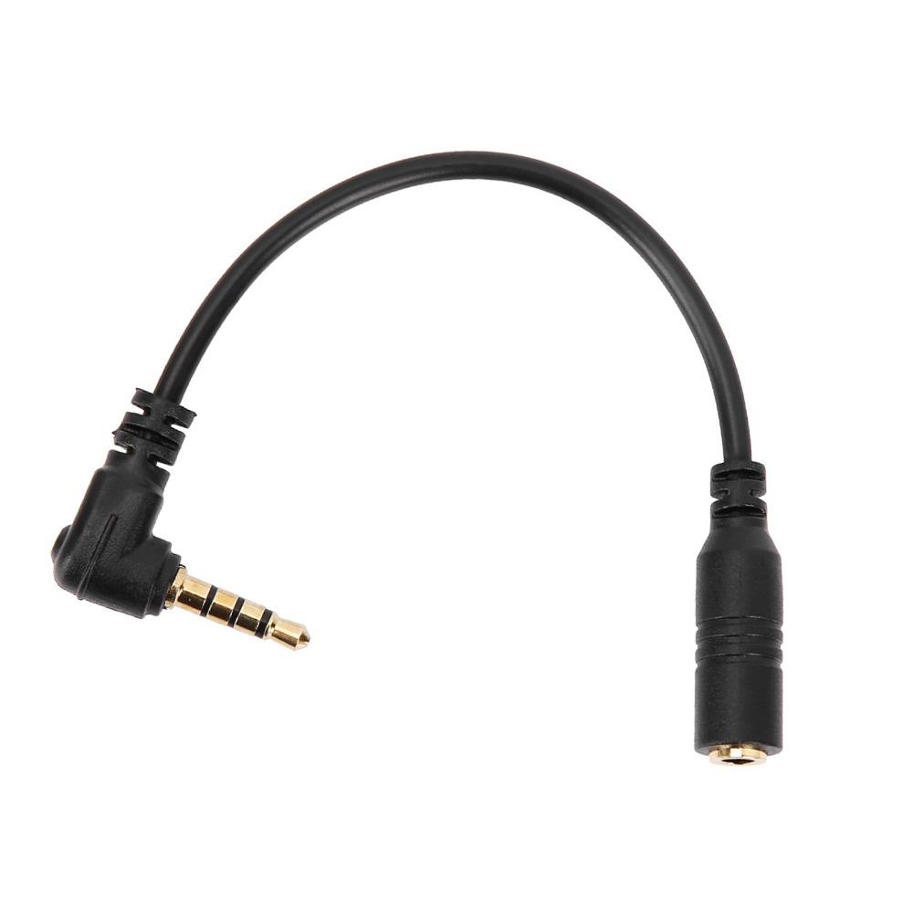 Black TRS To TRRS Converter 3.5mm Jack Audio Converter Cable Earphone Adapter Cable Tablets