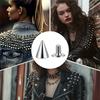 Tree Spike Set 200 Pcs Metal Cone Spikes Punk Spikes Studs Kit Screwback Studs For DIY Leathercraft Decoration