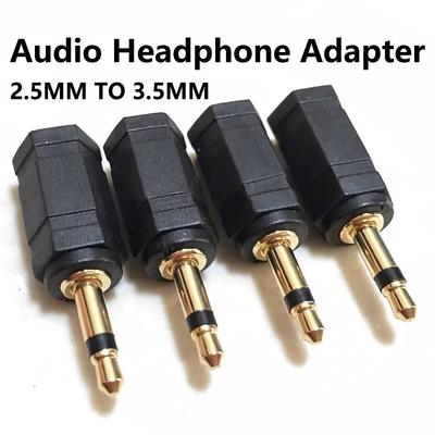 5/20/100 Stück 2,5-mm-Klinken-Kopfhörer-Audio-Konverter Zubehör Stecker 2,5 mm Stecker auf 3,5 mm Buchse Legierung Mono-Stecker Adapter Gerade
