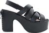 Yosuke Women's Sandals, Black, Sizes 25.0cm-25.5cm, 4450049