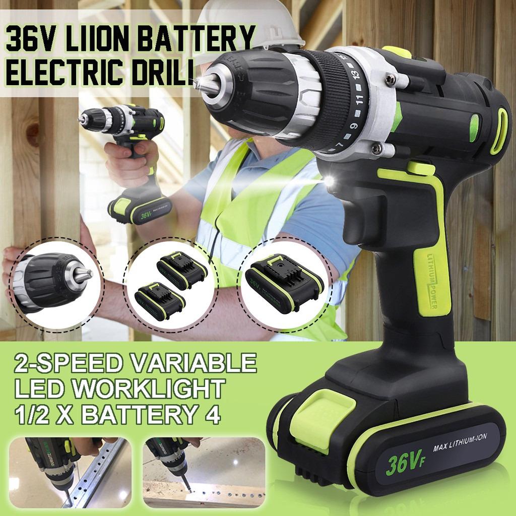 

15-скоростной Двухскоростной Мощный Электроинструмент 100-240 В переменного тока Аккумуляторная Электрическая Отвертка Беспроводная Аккумуляторная Дрель Ударная Дрель Аккумулятор Светодиодная Подсветка Single battery