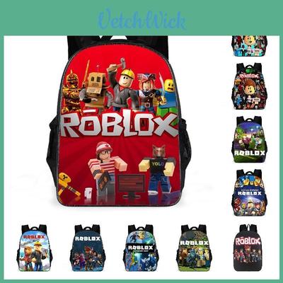 Mochila Impermeable de Doble Capa Roblox con Estampado Floral para Niños Perfecta para la Escuela y Viajes
