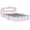 VidaXL Bookcase Bed Without Mattress White 160x200 Cm Solid Wood, Bed, Bedroom Furniture, Bed with Storage, Bed 3323882