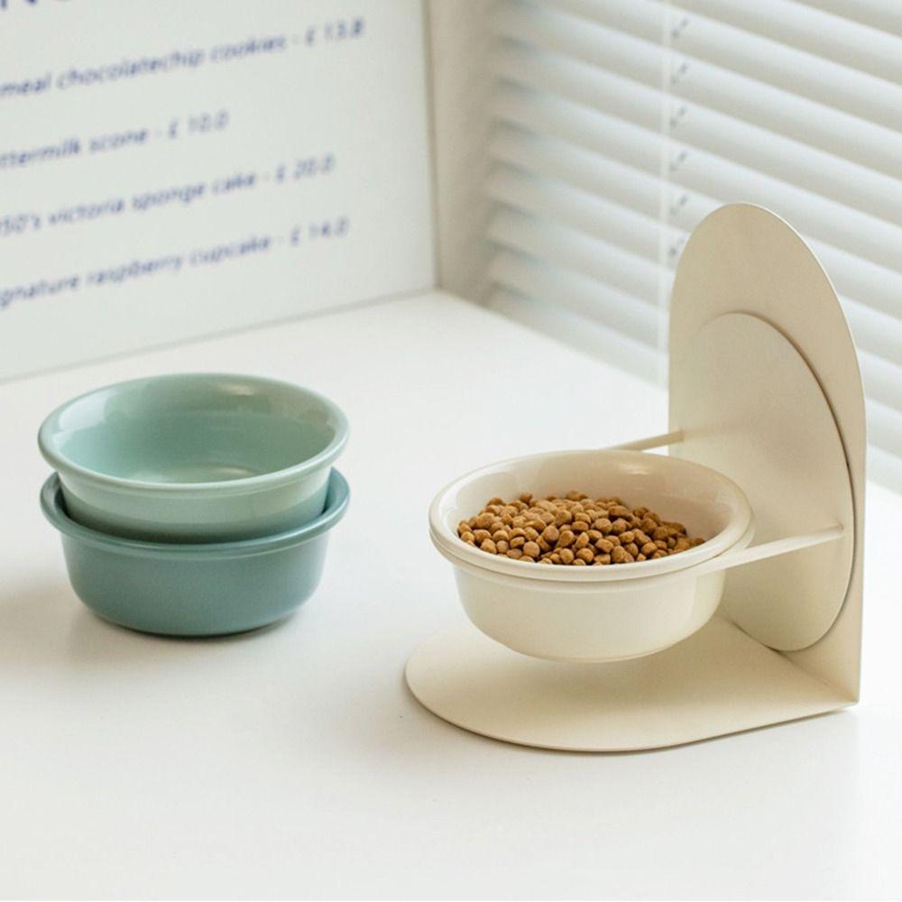 Inclined Ceramic Cat Bowl Anti Vomiting Cat Feeding Station  Kitten/Puppy/Bunny