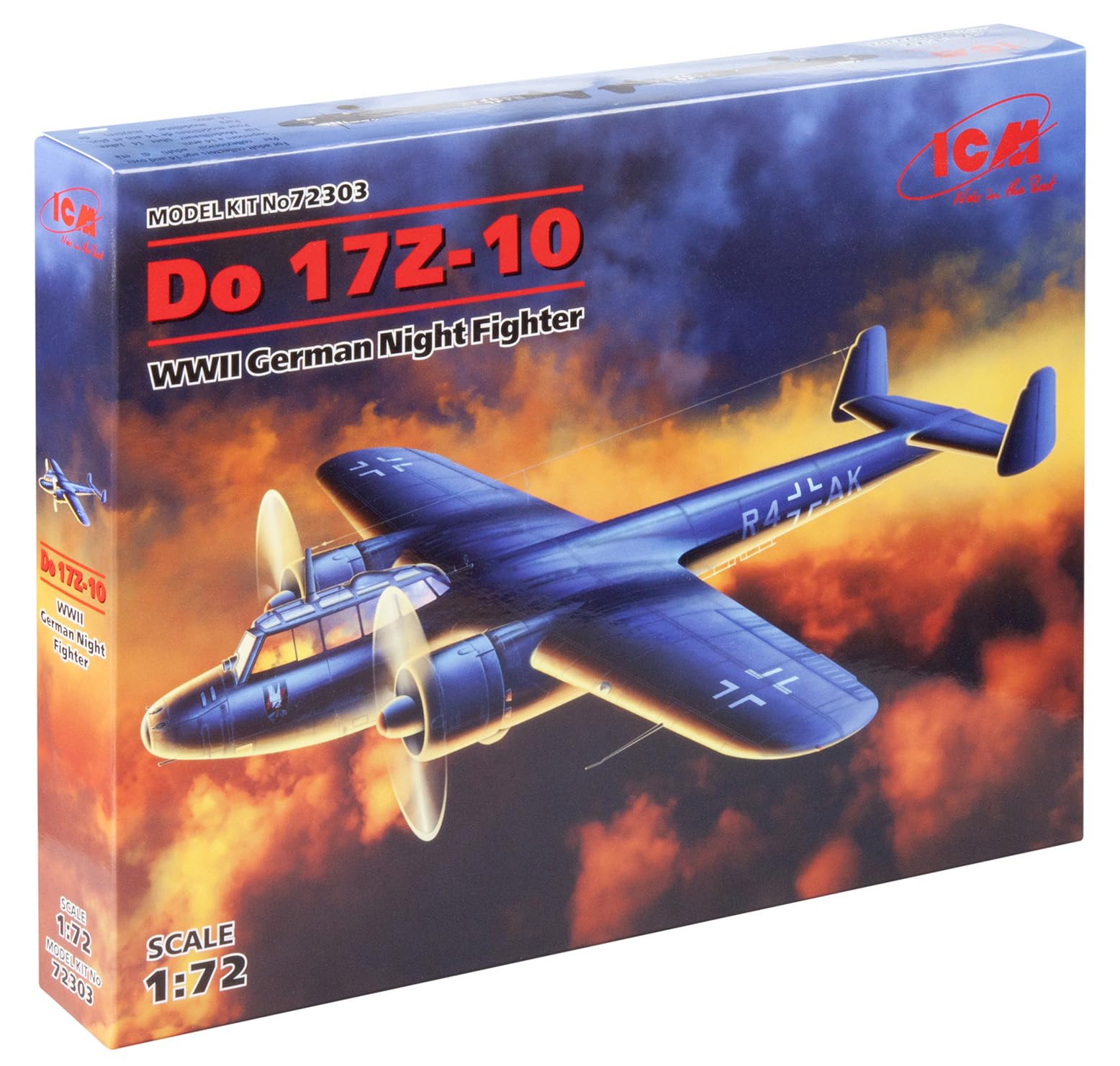 

ICM Дорнье Ночной истребитель Пластиковая модель 1/72 Do17Z-10