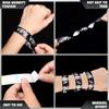 Teling 500 Pack VIP Plastic Wristbands Bracelets Party for Events VIP  Wristbands Plastic Bracelets Tear proof Waterproof Wrist Bands Arm Bands for