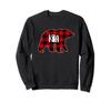 Kira Bear Custom Red Buffalo Plaid Christmas Pajama Sweatshirt