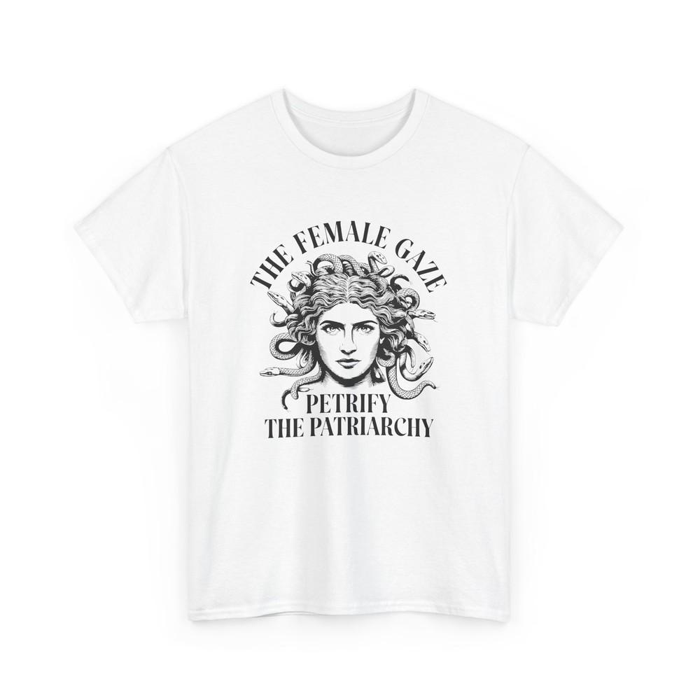 

Футболка «Женский взгляд парализует патриархат» - Удобная уморительная футболка XL