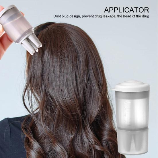 

Расческа-аппликатор для кожи головы, точный уход за ростом волос, мини-размер, портативная минималистичная щетка для эфирных масел для волос светло-серый