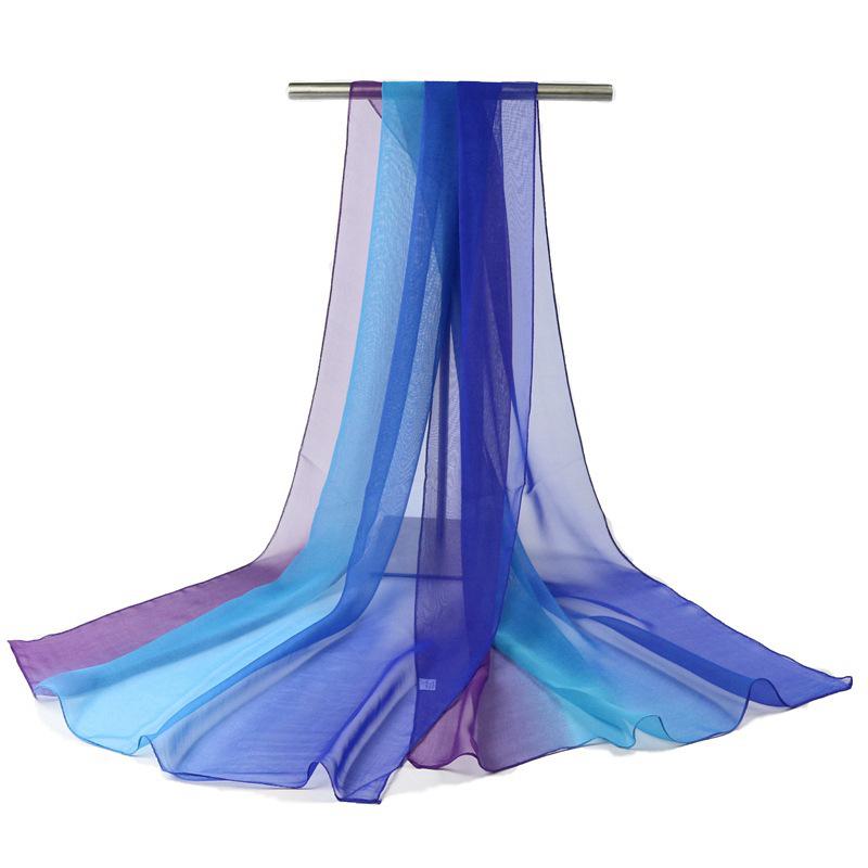 Silk Gradient Scarf for Elegant Women: Perfect for Stage, Catwalk, Dance, and Model Training.