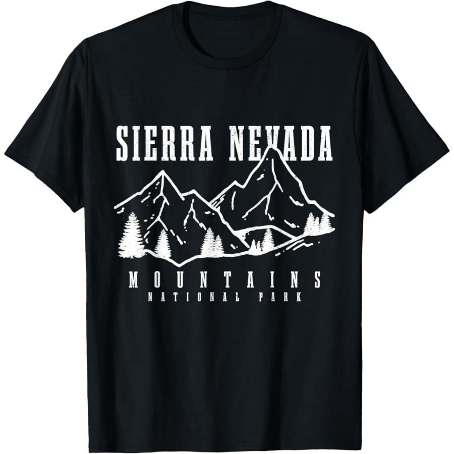 

Винтажная футболка Sierra Nevada California Mountains для походов и природы(2) XXXXXL чёрный