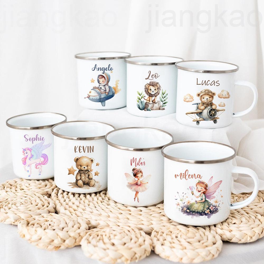 Personalized Mug Kids Hot Chocolate Custom Name Mug for Boys Kids Handle Mugs Boys Girls Birthday Favors Gift Child Shower Gifts