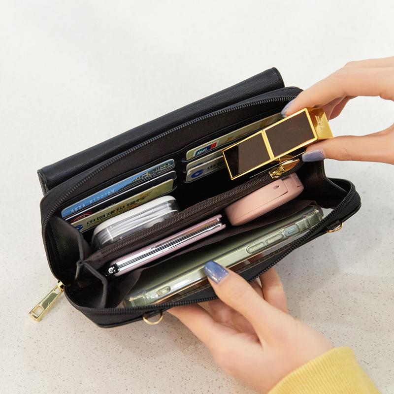 Touch screen mobile phone bag crossbody small bag 2025 new anti-theft brush wallet women's long versatile women's bag
