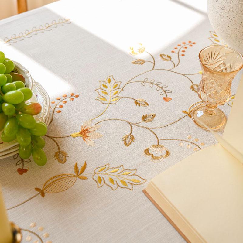 Yingchuang Amazon Embroidered Tablecloth Coffee Table Household Retro American Table Cloth Towel Cotton And Linen Simple Cloth