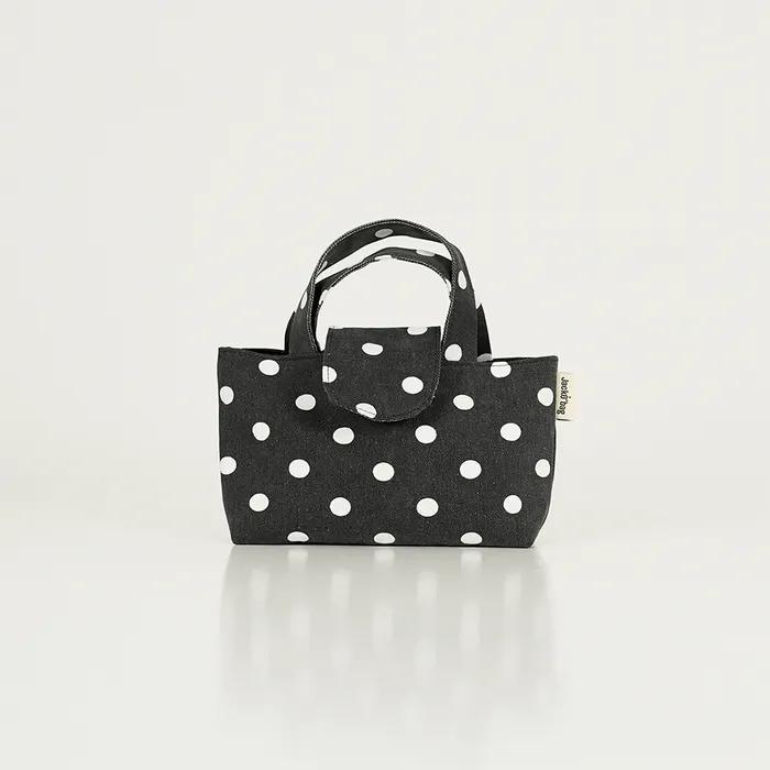 Dot mini tote bag BLACK