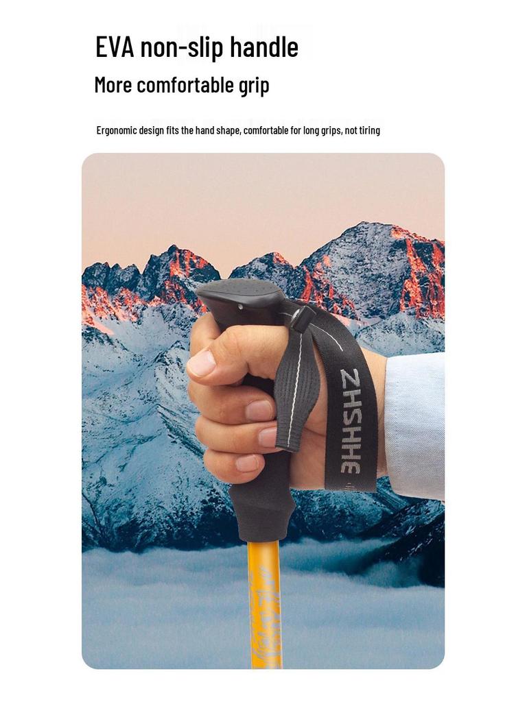 Ultra-Light 7075 Aluminum Folding Trekking Pole - Mountaineering & Climbing Equipment