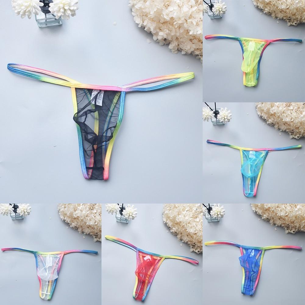 Underbukser med lav midje for menn Mesh Thong Underbukser